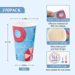 [125 Pack] 22oz Paper Cups, Disposable Paper Cups with Strawless Sip Lids, Paper Cold Cups With Lids Specially Designed for Cold Drinks, Beverages, Juices, and All Kinds of Cold Drinks - Image 2